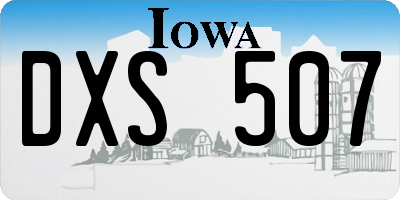 IA license plate DXS507
