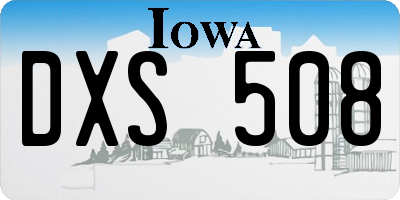 IA license plate DXS508