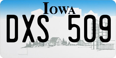 IA license plate DXS509