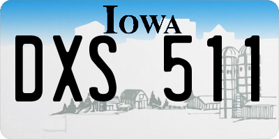 IA license plate DXS511