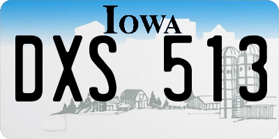 IA license plate DXS513