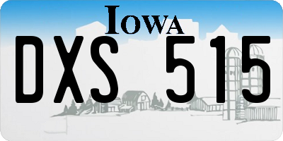 IA license plate DXS515