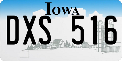 IA license plate DXS516