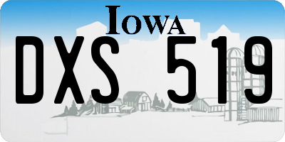 IA license plate DXS519