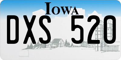 IA license plate DXS520