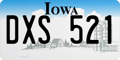 IA license plate DXS521