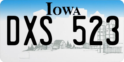 IA license plate DXS523