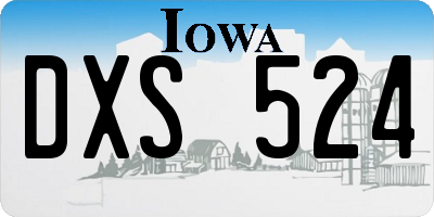 IA license plate DXS524