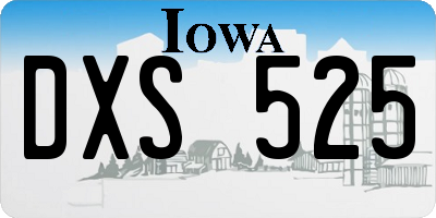 IA license plate DXS525