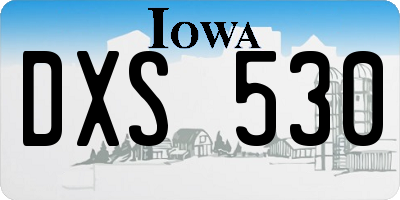 IA license plate DXS530