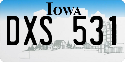 IA license plate DXS531