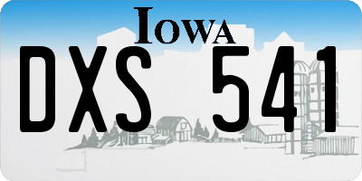 IA license plate DXS541