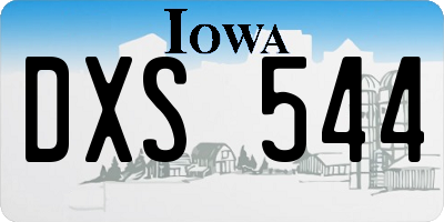 IA license plate DXS544