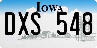 IA license plate DXS548