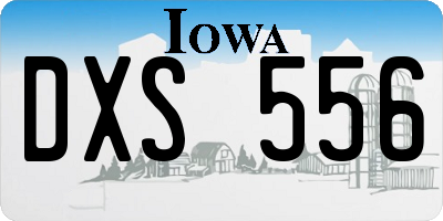IA license plate DXS556