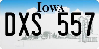 IA license plate DXS557