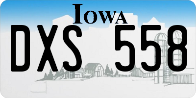 IA license plate DXS558