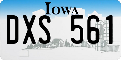 IA license plate DXS561