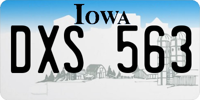 IA license plate DXS563