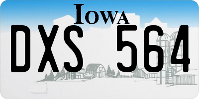 IA license plate DXS564