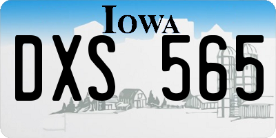 IA license plate DXS565