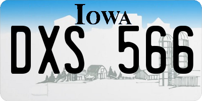 IA license plate DXS566