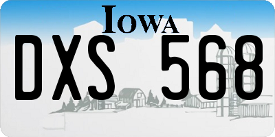 IA license plate DXS568