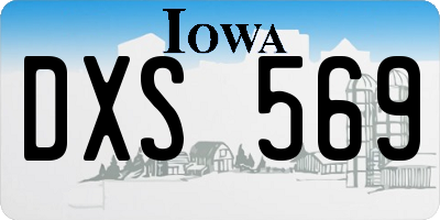 IA license plate DXS569