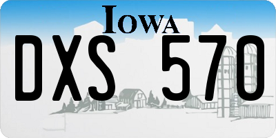 IA license plate DXS570