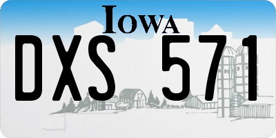 IA license plate DXS571