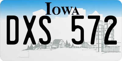 IA license plate DXS572