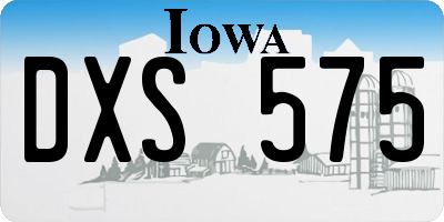 IA license plate DXS575