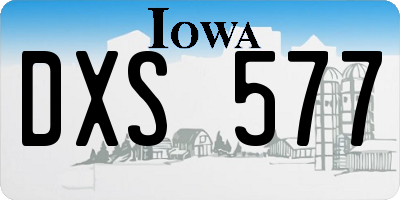 IA license plate DXS577