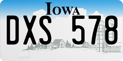 IA license plate DXS578