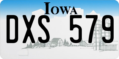 IA license plate DXS579