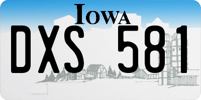 IA license plate DXS581