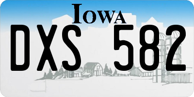 IA license plate DXS582