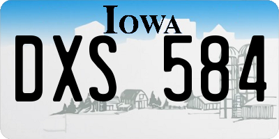 IA license plate DXS584