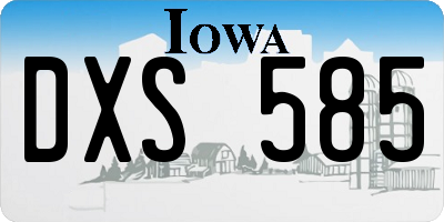 IA license plate DXS585