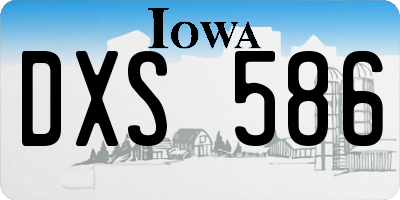 IA license plate DXS586