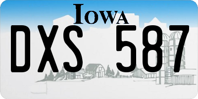 IA license plate DXS587