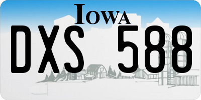 IA license plate DXS588