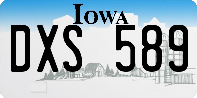 IA license plate DXS589