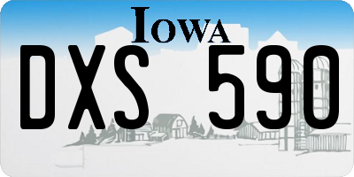 IA license plate DXS590