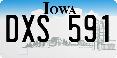 IA license plate DXS591