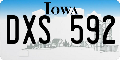 IA license plate DXS592