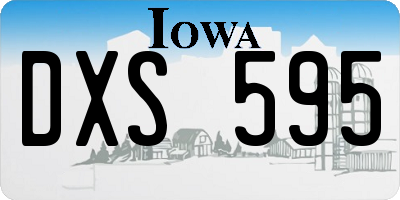 IA license plate DXS595