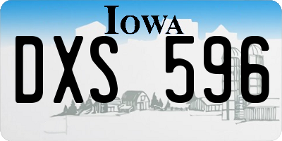 IA license plate DXS596