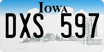 IA license plate DXS597