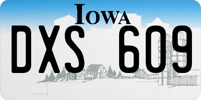 IA license plate DXS609